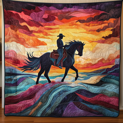 Vibrant Western Ride Quilted Blanket GFTOHD038