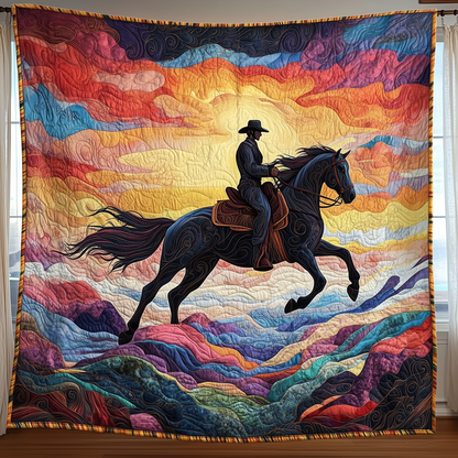 Vibrant Western Ride Quilted Blanket GFTOHD039