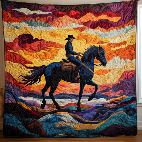 Vibrant Western Ride Quilted Blanket GFTOHD040