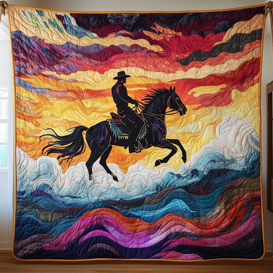 Vibrant Western Ride Quilted Blanket GFTOHD041