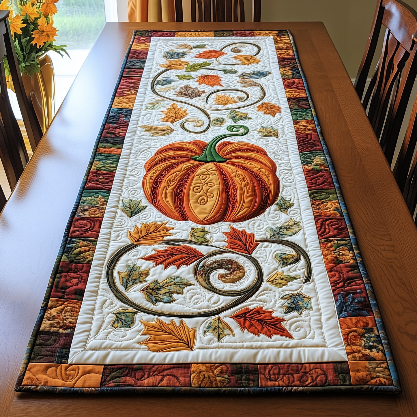 Pumpkin Quilted Table Runner GFTOHD049