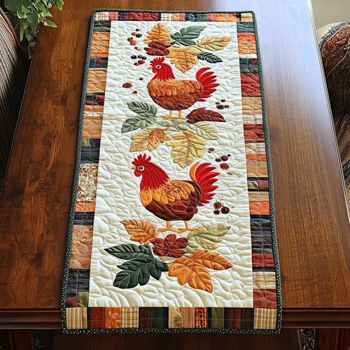 Happy Chickens Quilted Table Runner GFTOHD065