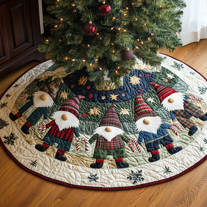 Elf Magic Christmas Quilted Tree Skirt GFTOHD084