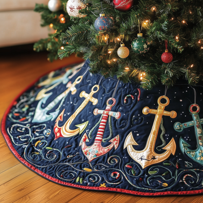 Christmas Nautical Quilted Tree Skirt GFTOHD1030