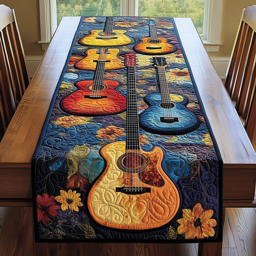 Guitarist's Garden Quilted Table Runner GFTOHD110