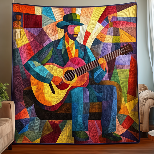 Brilliant Guitarist Quilted Blanket GFTOHD192