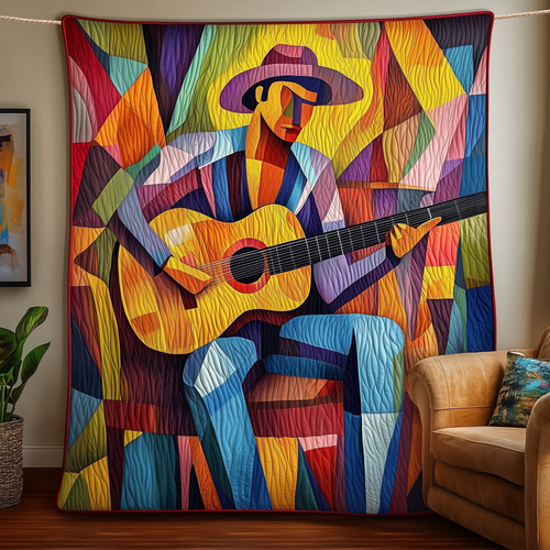 Brilliant Guitarist Quilted Blanket GFTOHD194