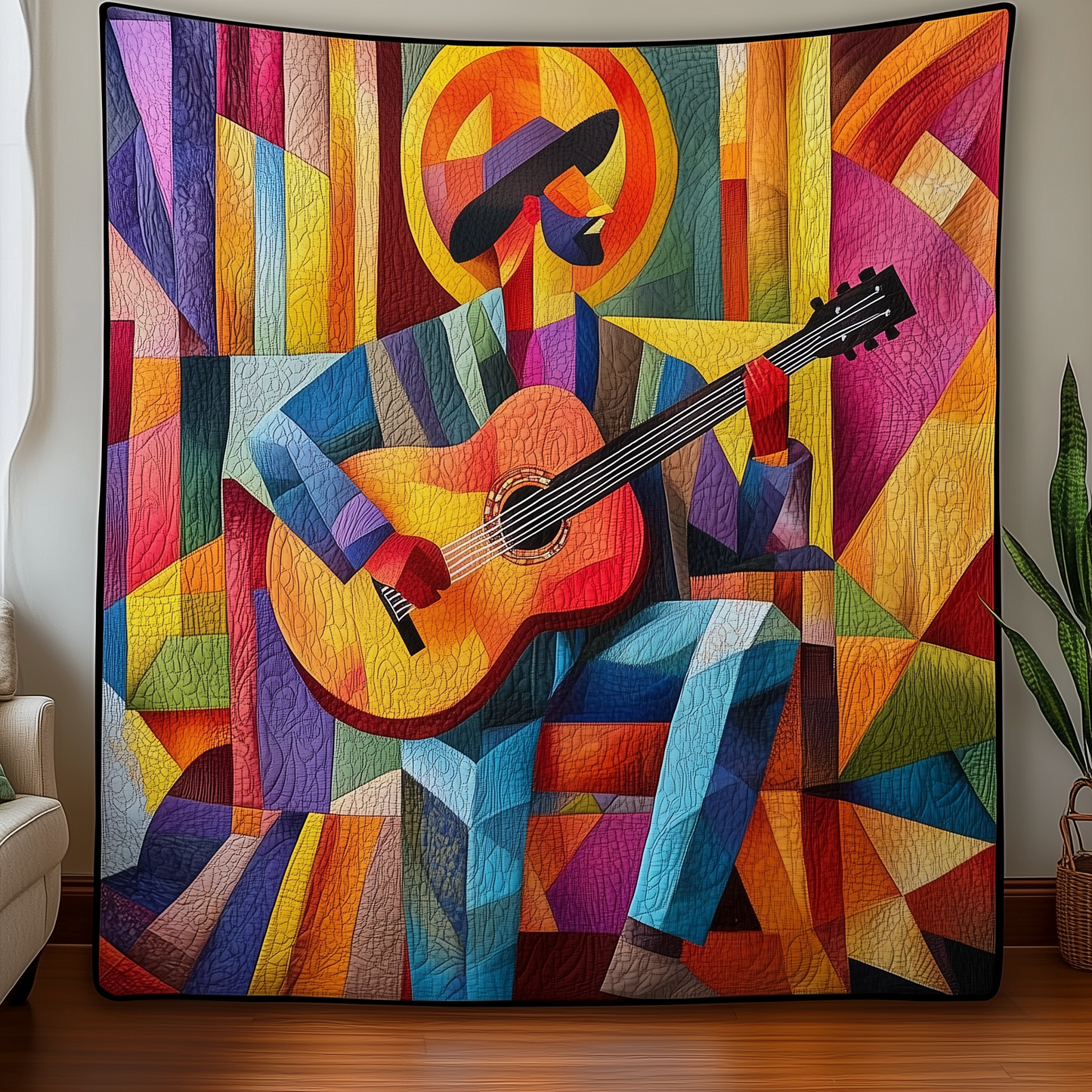 Brilliant Guitarist Quilted Blanket GFTOHD196