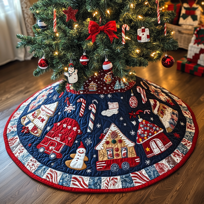 Pieces of Christmas Quilted Tree Skirt GFTOHD201