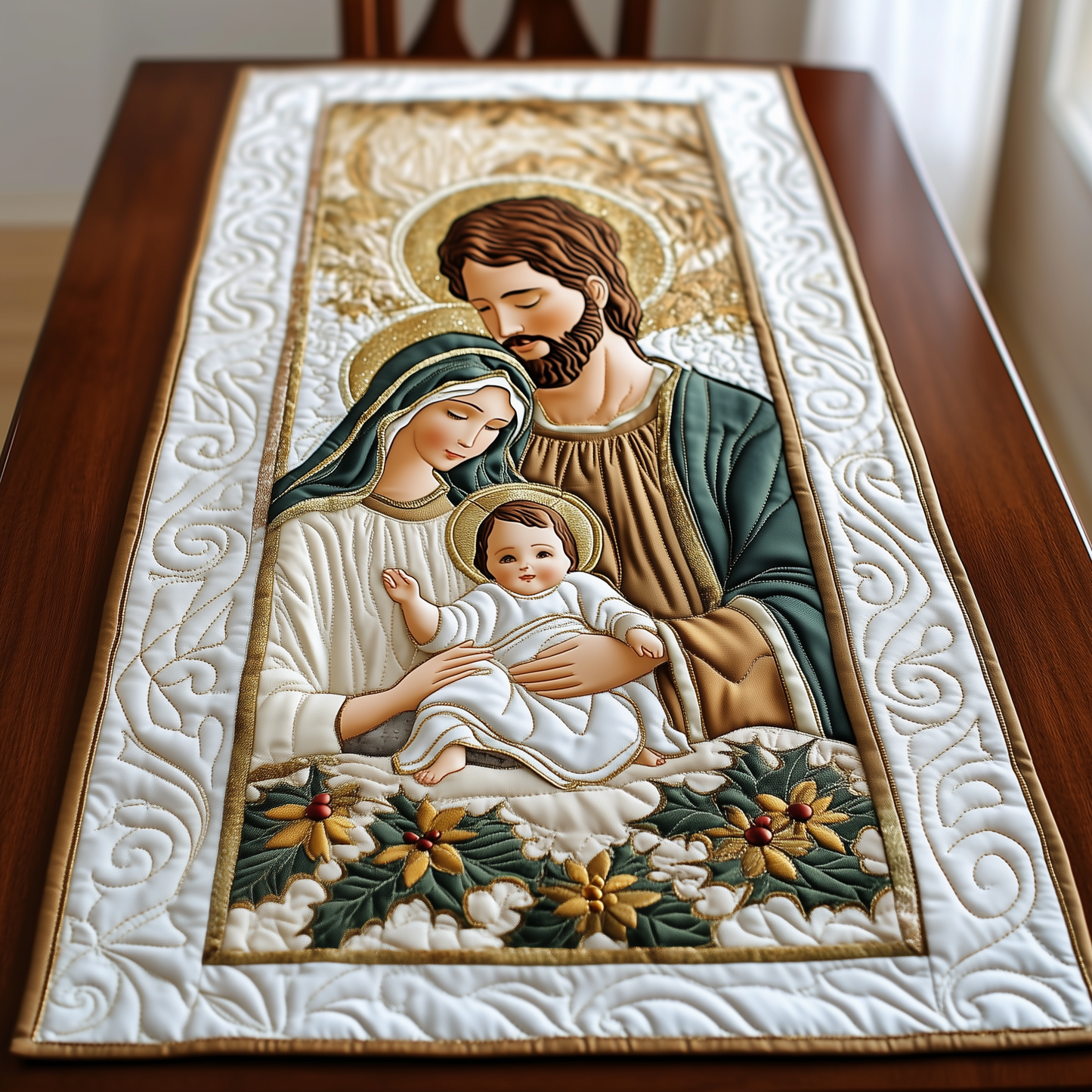 Nativity Blessing Quilted Table Runner GFTOHD243