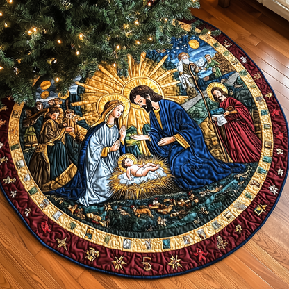 Nativity Blessing Quilted Tree Skirt GFTOHD255