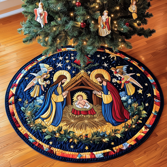 Nativity Blessing Quilted Tree Skirt GFTOHD259