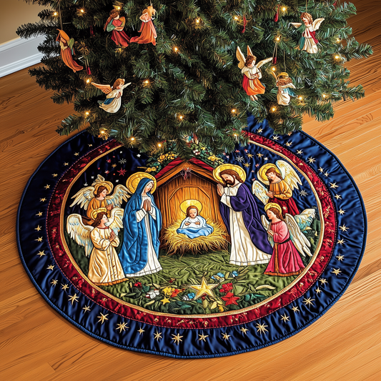 Nativity Blessing Quilted Tree Skirt GFTOHD261