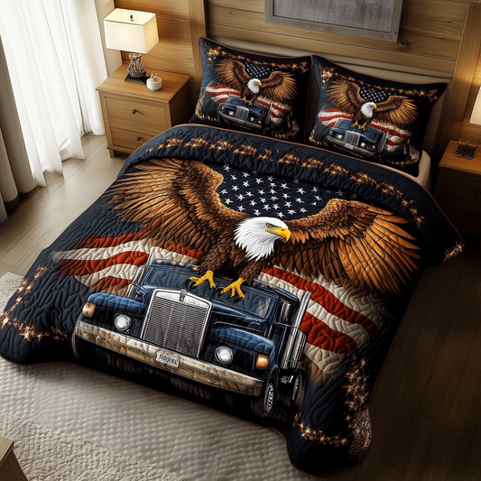 Eagle of Freedom 3-Piece Quilted Bedding Set GFTOHD335