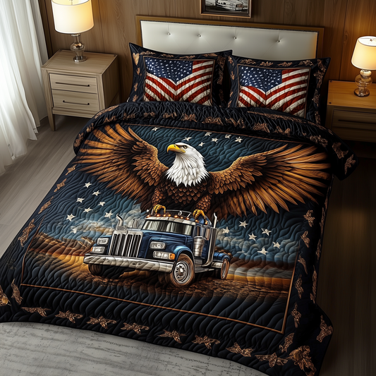 Eagle of Freedom 3-Piece Quilted Bedding Set GFTOHD338