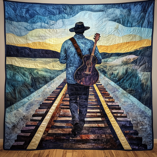 Guitarist Twilight Journey Quilted Blanket GFTOHD355