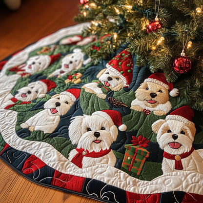 Christmas Westie Quilted Tree Skirt GFTOHD467