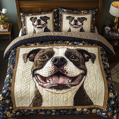 Happy Bullie 3-Piece Quilted Bedding Set GFTOHD480