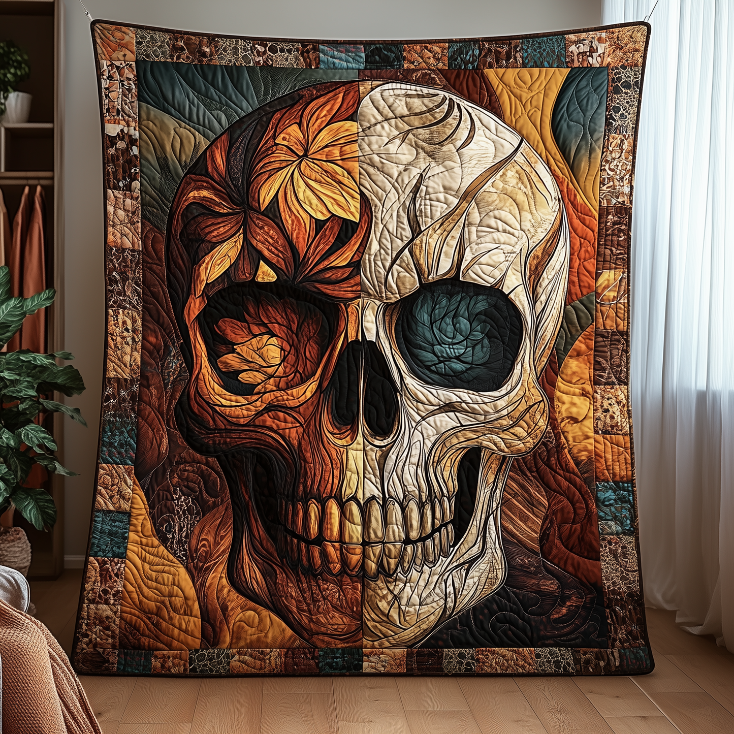 Mystique Solo Skull Quilted Blanket GFTOHD651