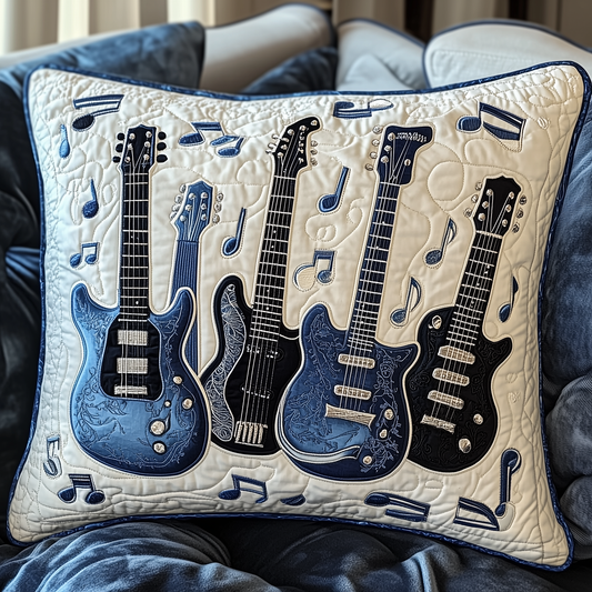 Guitar Melody Quilted Pillow Case GFTOHD661