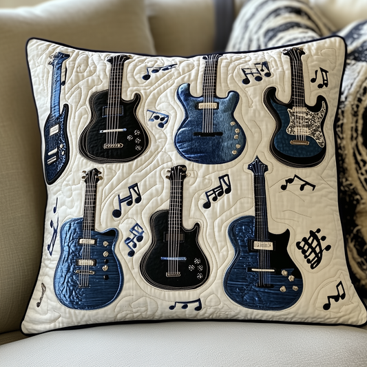 Guitar Melody Quilted Pillow Case GFTOHD662