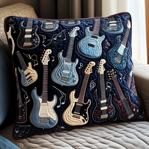 Guitar Melody Quilted Pillow Case GFTOHD668