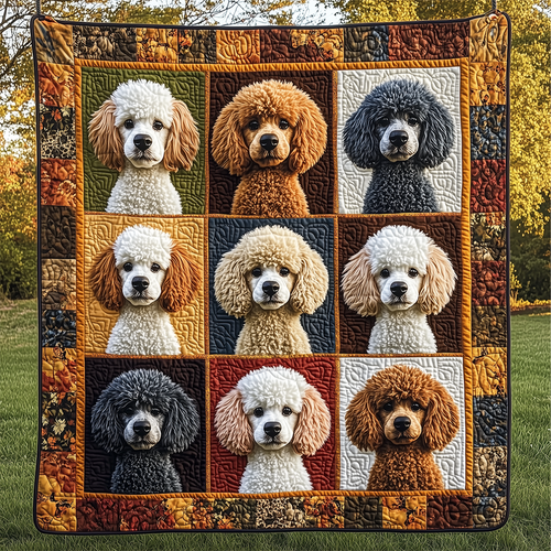 Adorable Poodle Quilted Blanket GFTOHD679