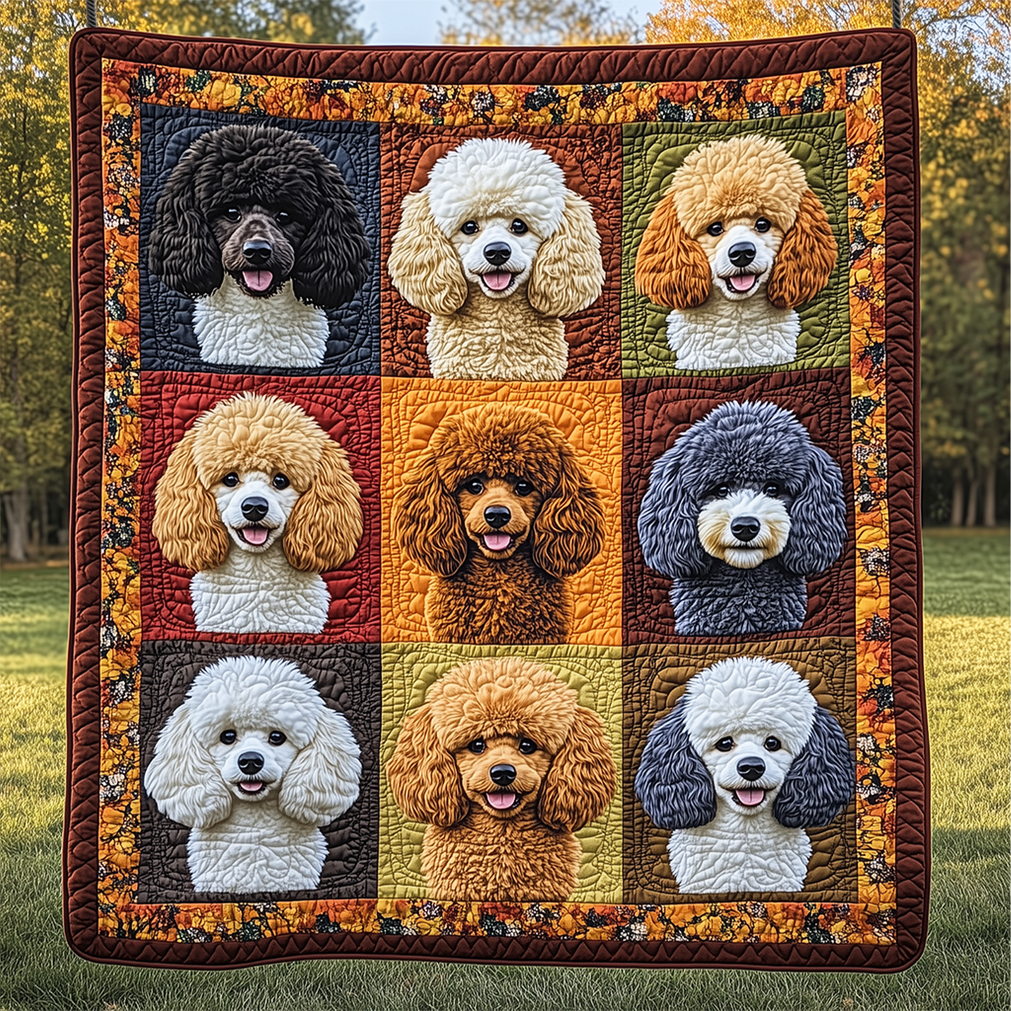 Adorable Poodle Quilted Blanket GFTOHD680