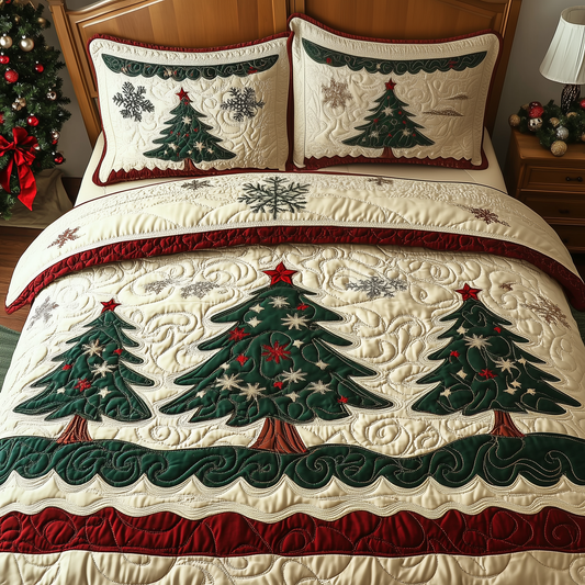 Holiday Forest 3-Piece Quilted Bedding Set GFTOHD712