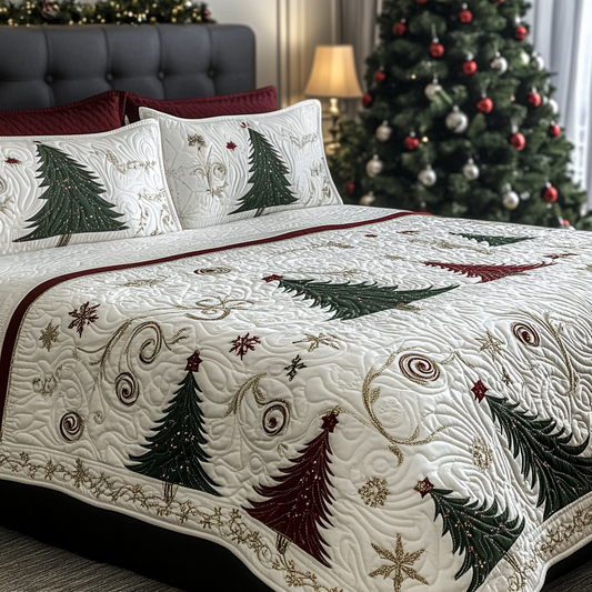 Holiday Forest 3-Piece Quilted Bedding Set GFTOHD714