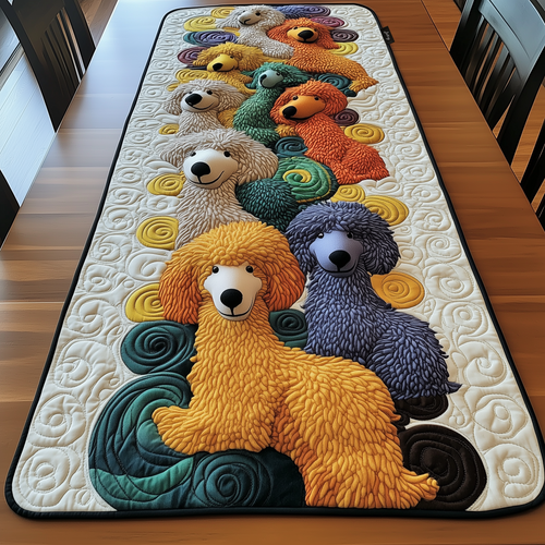 Joyful Poodle Quilted Table Runner GFTOHD814