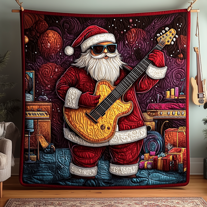 Santa The Rockstar Quilted Blanket GFTOHD837