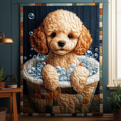 Adorable Poodle Quilted Blanket GFTOMH009