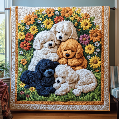 Adorable Poodle Quilted Blanket GFTOMH012