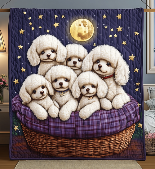 Adorable Poodle Quilted Blanket GFTOMH020