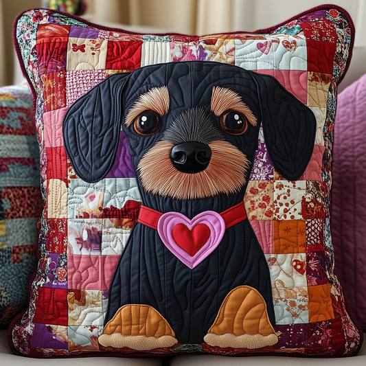 Dachshund Love Quilted Pillow Case GFTONL1045