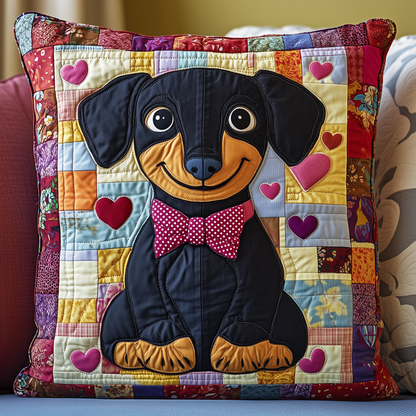 Dachshund Love Quilted Pillow Case GFTONL1047