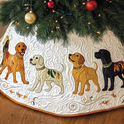 Labrador Retriever Quilted Tree Skirt GFTONL1061