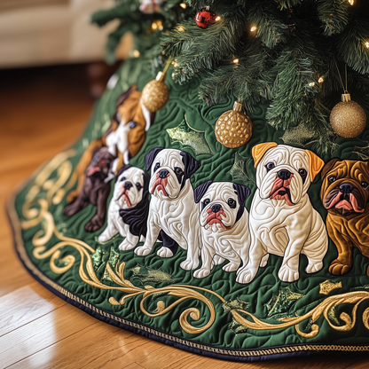 English Bulldog Quilted Tree Skirt GFTONL1074