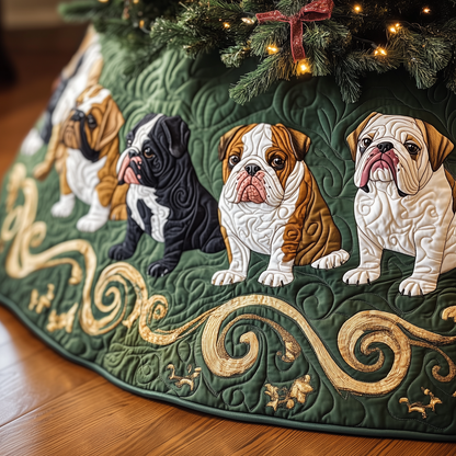 English Bulldog Quilted Tree Skirt GFTONL1078