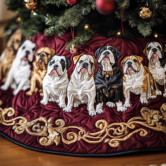 English Bulldog Quilted Tree Skirt GFTONL1080