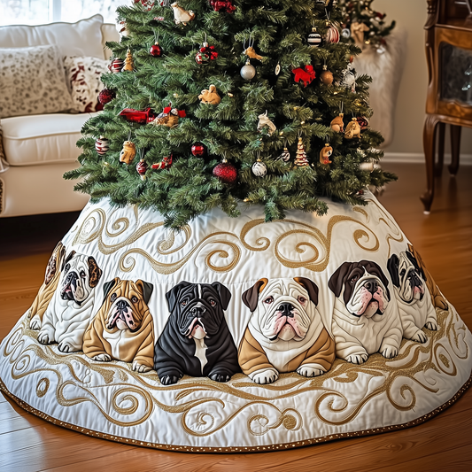 English Bulldog Quilted Tree Skirt GFTONL1081