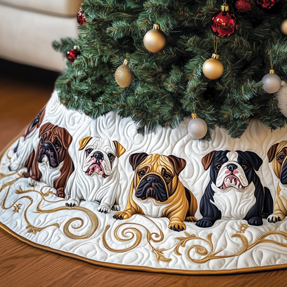 English Bulldog Quilted Tree Skirt GFTONL1083