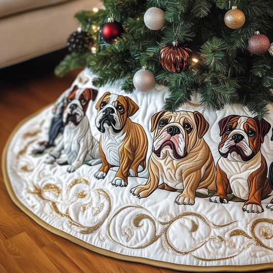 English Bulldog Quilted Tree Skirt GFTONL1085