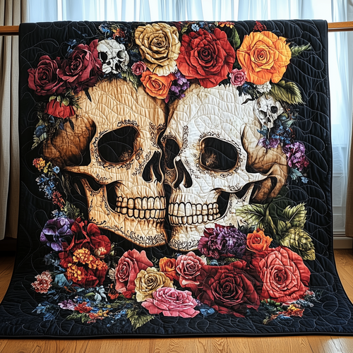 Skull Couple Quilted Blanket GFTONL1102