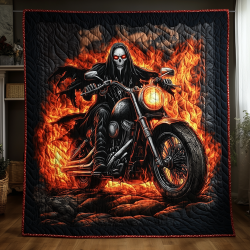 Grim Reaper Skull Quilted Blanket GFTONL1138