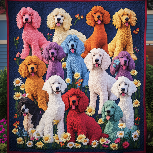 Charming Poodle Quilted Blanket GFTONL1265