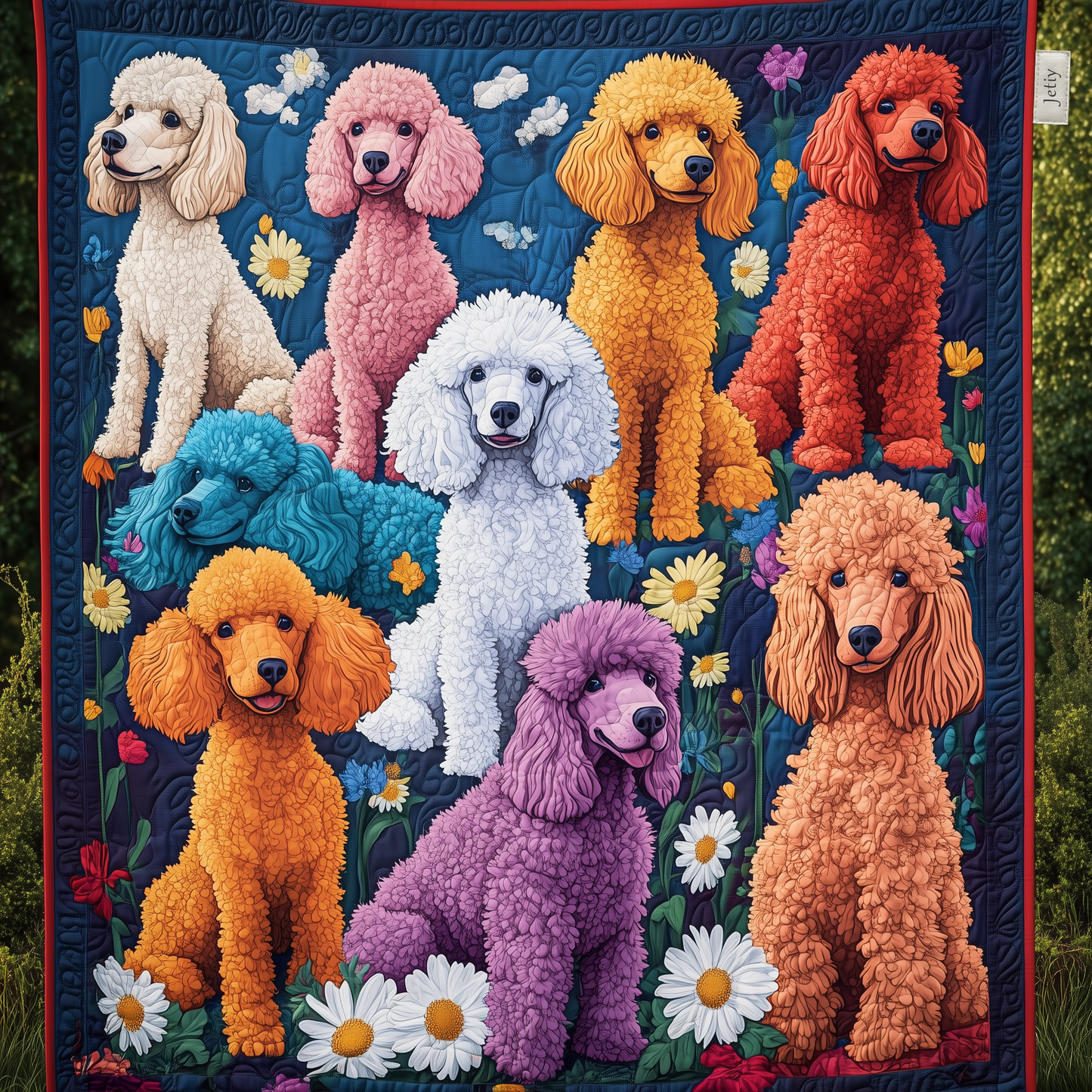 Charming Poodle Quilted Blanket GFTONL1267