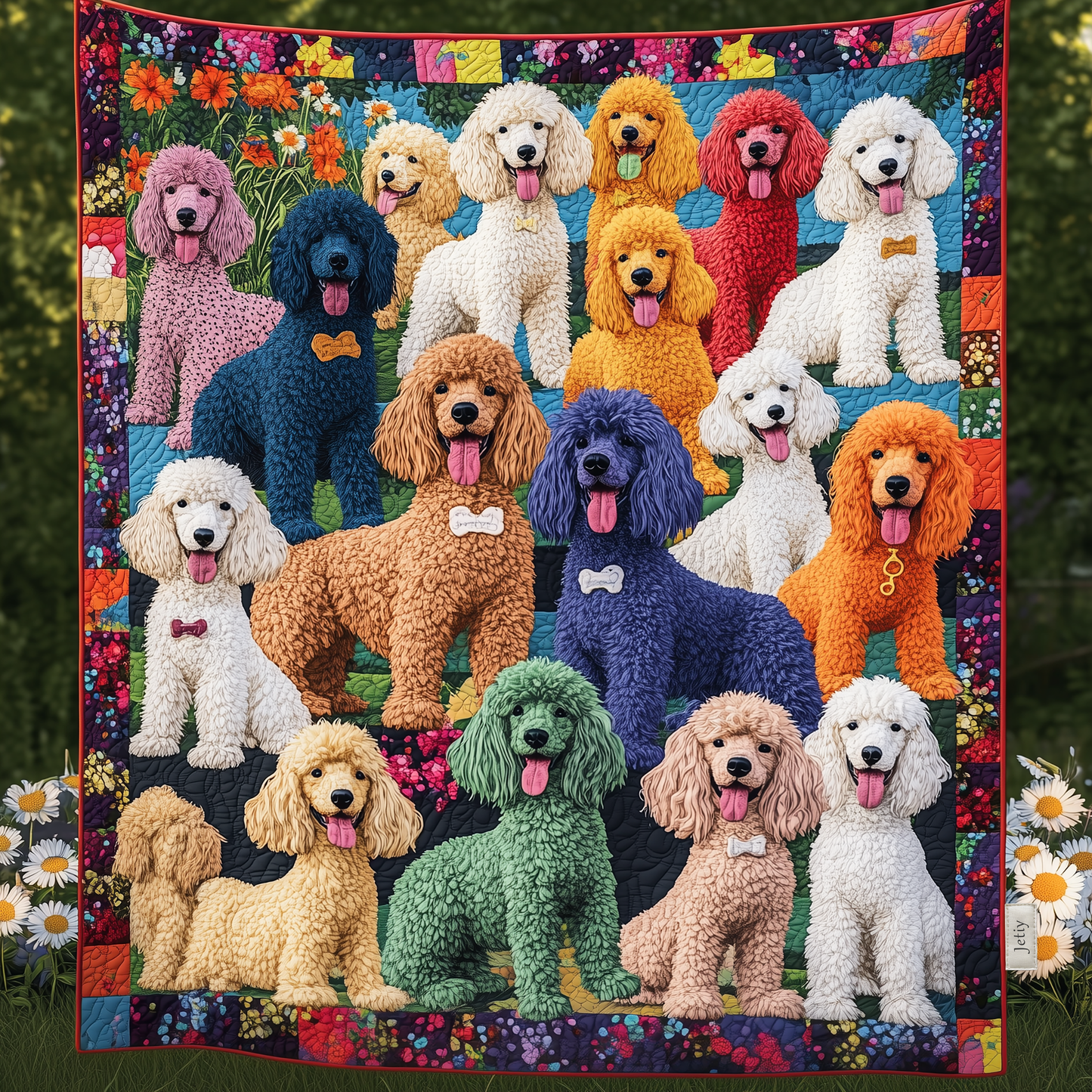 Charming Poodle Quilted Blanket GFTONL1268