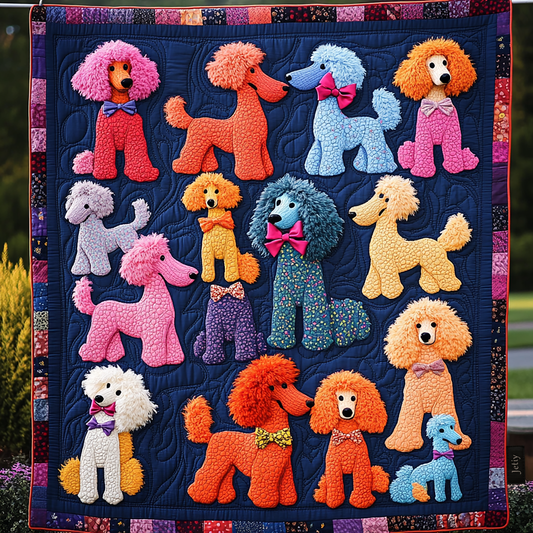 Charming Poodle Quilted Blanket GFTONL1270